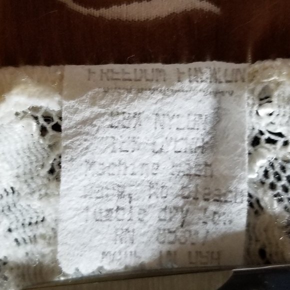 Vintage, lacey, sheer blouse, cream top, M, S, Freedom Fashion - Picture 5 of 5